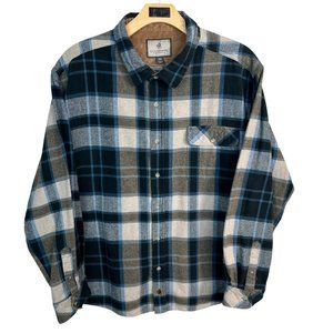 Legendary Whitetails Flannel Shirt 3XL Mens Blue‎ Plaid Button Up Pocket